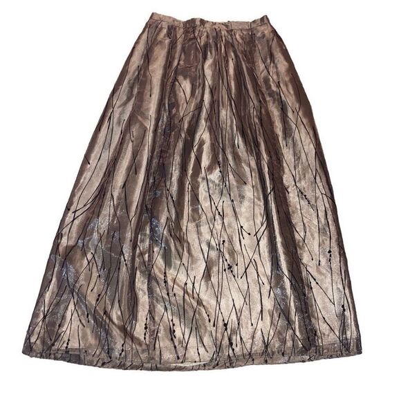 No Brand Dresses & Skirts - Vintage Tom Barra Collection Size 4 High Waisted Maxi Formal Skirt Brown Tan USA